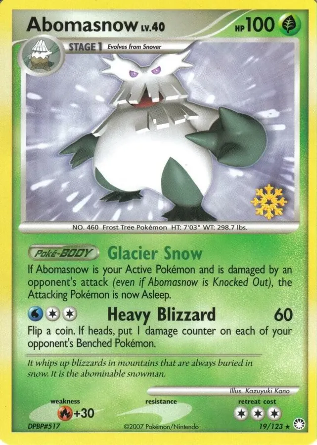 Mysterious Treasures Abomasnow [Snowflake-Stamp] Pokémon card
